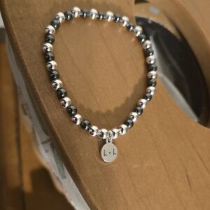 Hayes And Hudson The Silver Nightfall Beaded Bracelet